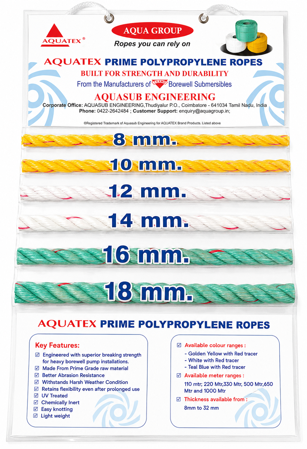 Aquatex Prime Polypropylene Ropes